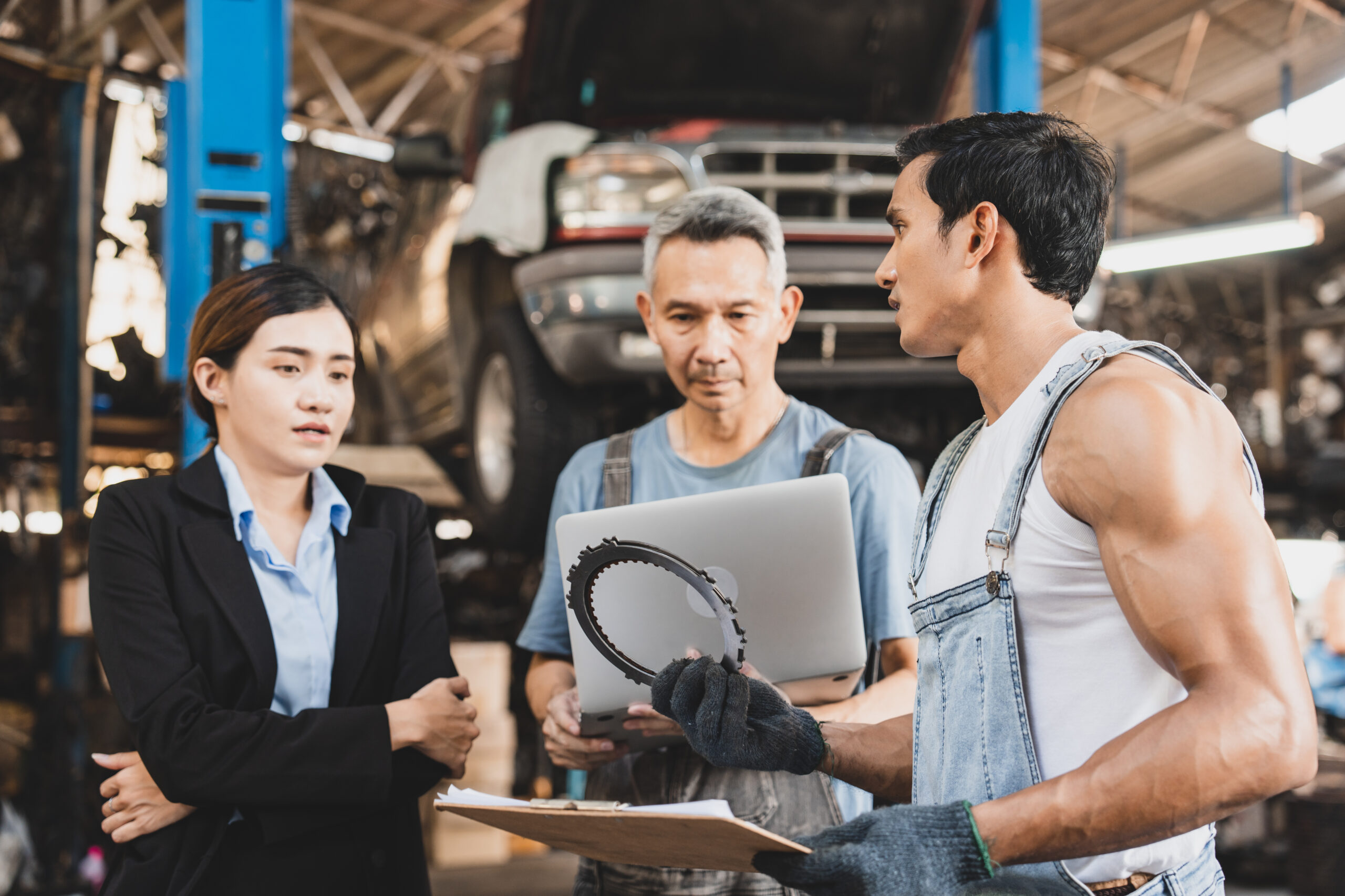 professional male technician mechanic man working to repair maintenance automobile at garage service professional male technician mechanic man working to repair maintenance automobile at garage service